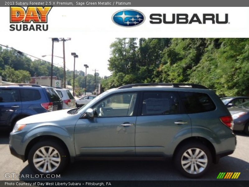 Sage Green Metallic / Platinum 2013 Subaru Forester 2.5 X Premium