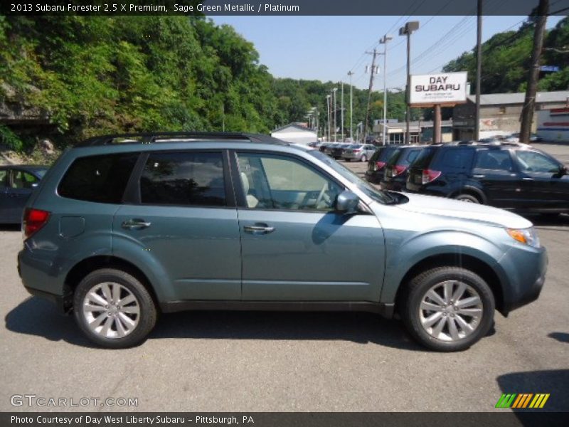Sage Green Metallic / Platinum 2013 Subaru Forester 2.5 X Premium