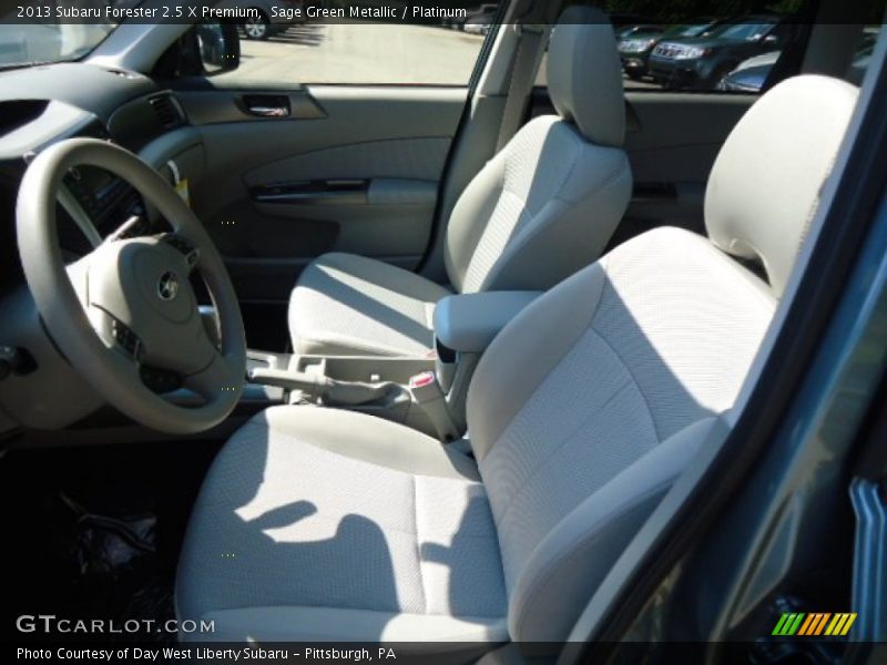 Sage Green Metallic / Platinum 2013 Subaru Forester 2.5 X Premium
