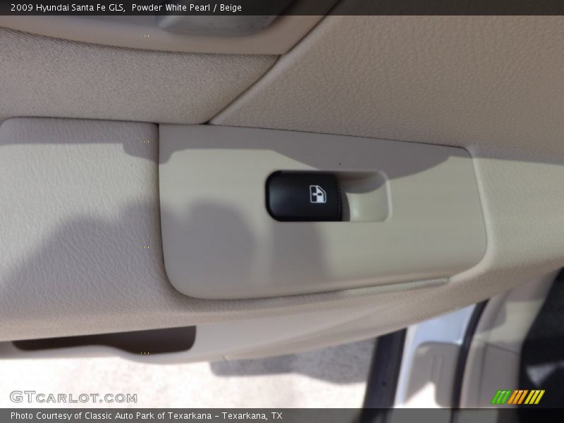 Powder White Pearl / Beige 2009 Hyundai Santa Fe GLS