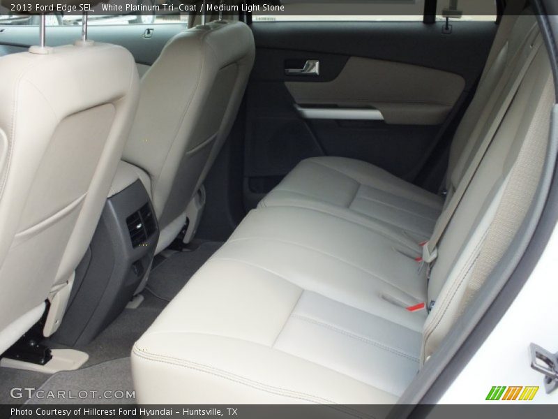 White Platinum Tri-Coat / Medium Light Stone 2013 Ford Edge SEL