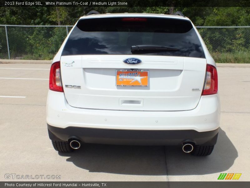 White Platinum Tri-Coat / Medium Light Stone 2013 Ford Edge SEL