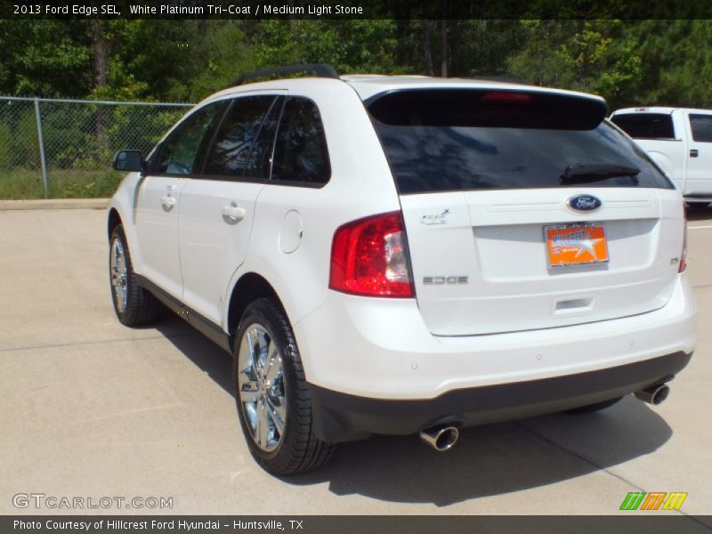 White Platinum Tri-Coat / Medium Light Stone 2013 Ford Edge SEL