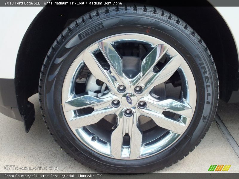 White Platinum Tri-Coat / Medium Light Stone 2013 Ford Edge SEL
