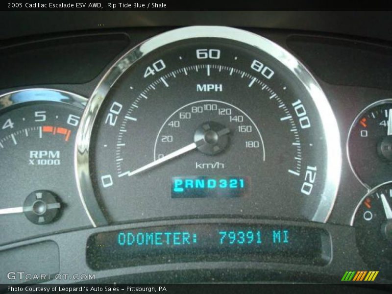 Rip Tide Blue / Shale 2005 Cadillac Escalade ESV AWD