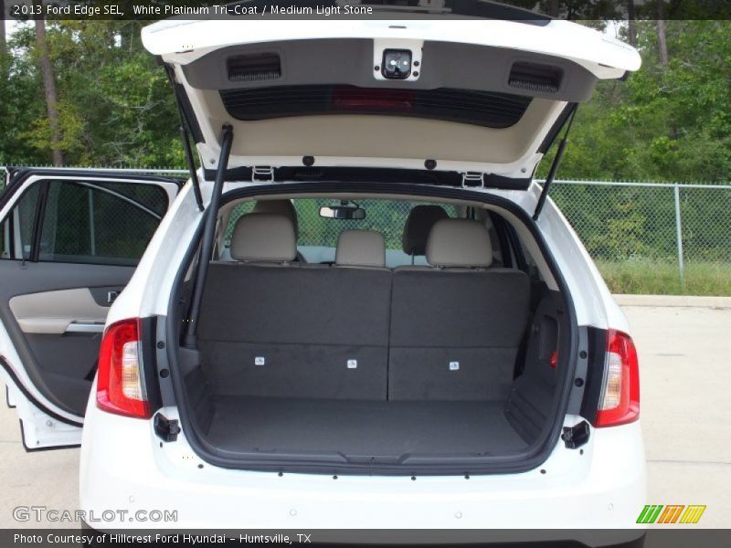 White Platinum Tri-Coat / Medium Light Stone 2013 Ford Edge SEL