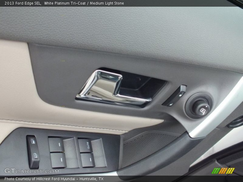 White Platinum Tri-Coat / Medium Light Stone 2013 Ford Edge SEL