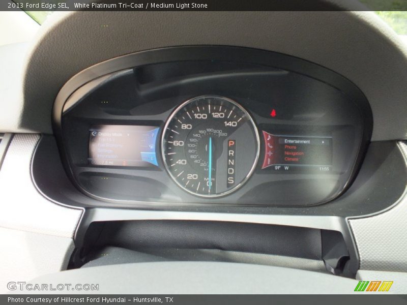 White Platinum Tri-Coat / Medium Light Stone 2013 Ford Edge SEL