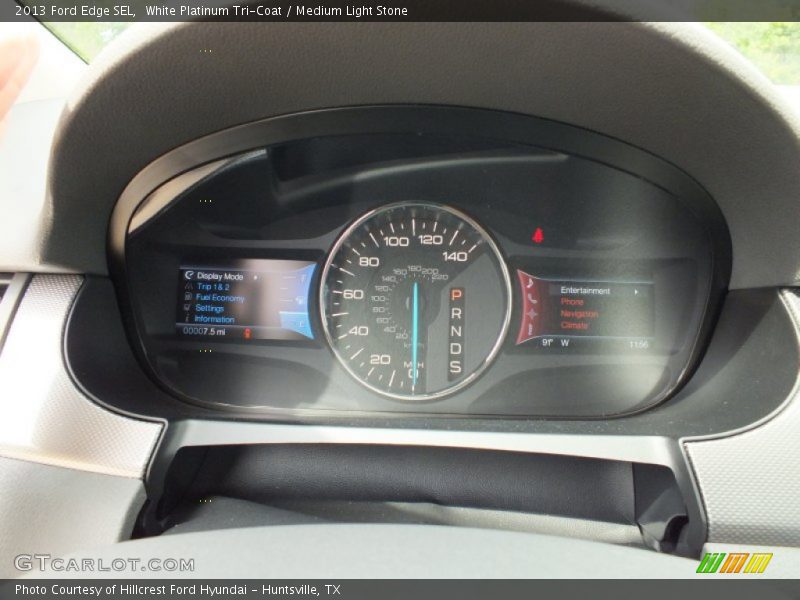 White Platinum Tri-Coat / Medium Light Stone 2013 Ford Edge SEL