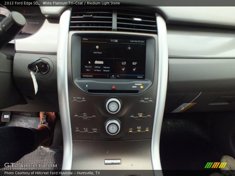 White Platinum Tri-Coat / Medium Light Stone 2013 Ford Edge SEL
