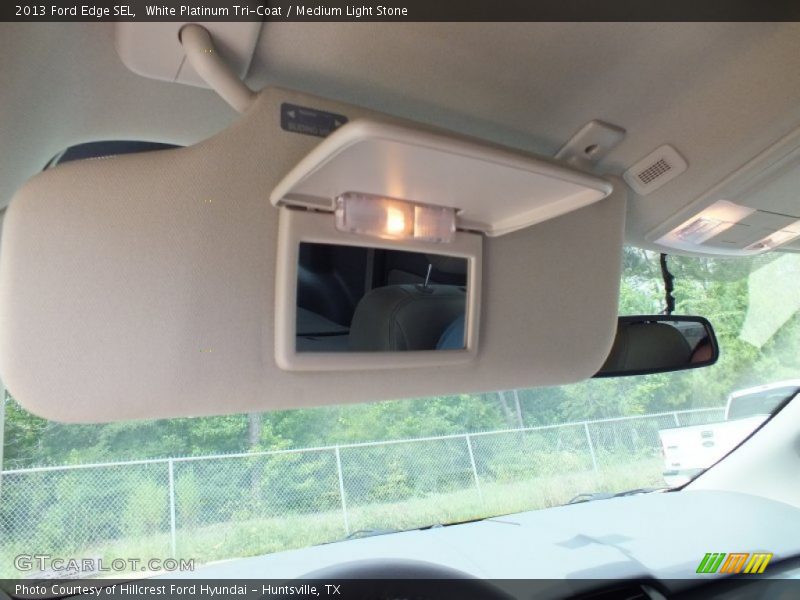 White Platinum Tri-Coat / Medium Light Stone 2013 Ford Edge SEL