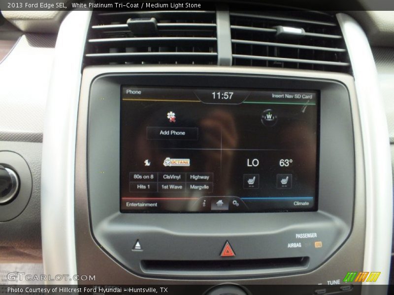 White Platinum Tri-Coat / Medium Light Stone 2013 Ford Edge SEL