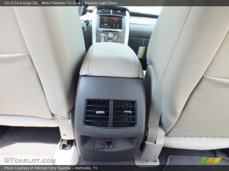 White Platinum Tri-Coat / Medium Light Stone 2013 Ford Edge SEL