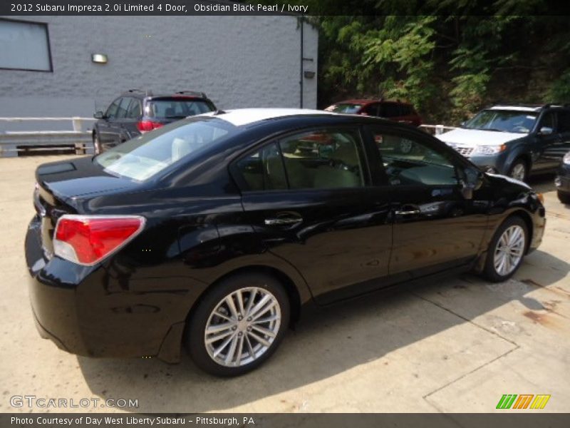 Obsidian Black Pearl / Ivory 2012 Subaru Impreza 2.0i Limited 4 Door