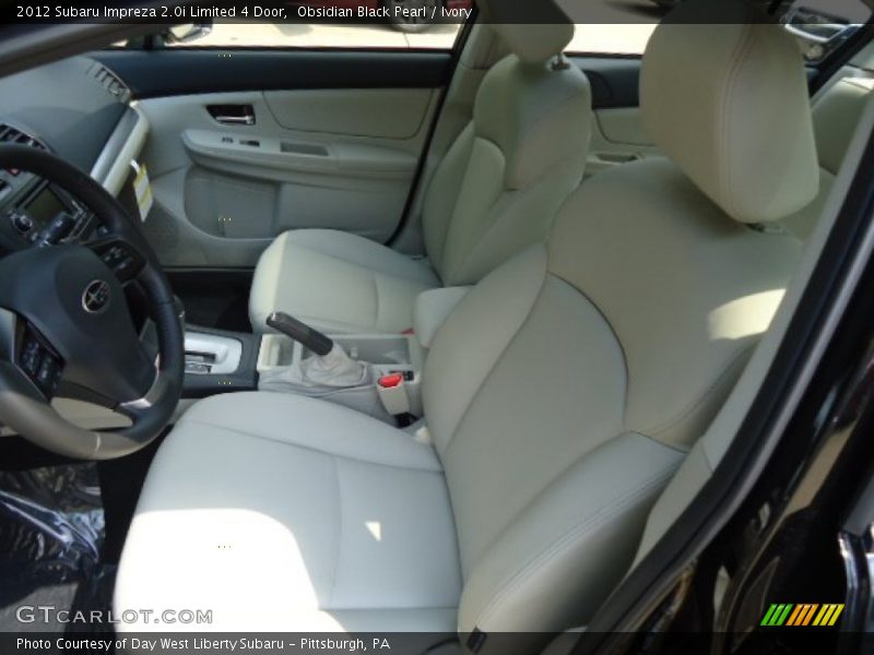 Obsidian Black Pearl / Ivory 2012 Subaru Impreza 2.0i Limited 4 Door