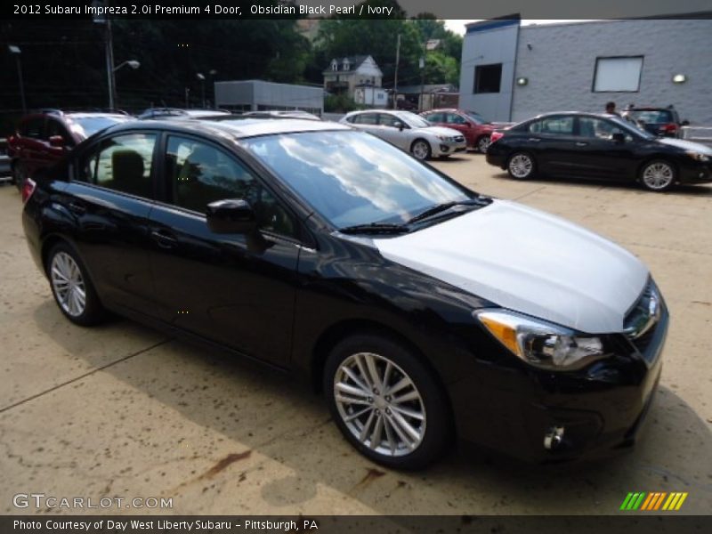 Obsidian Black Pearl / Ivory 2012 Subaru Impreza 2.0i Premium 4 Door