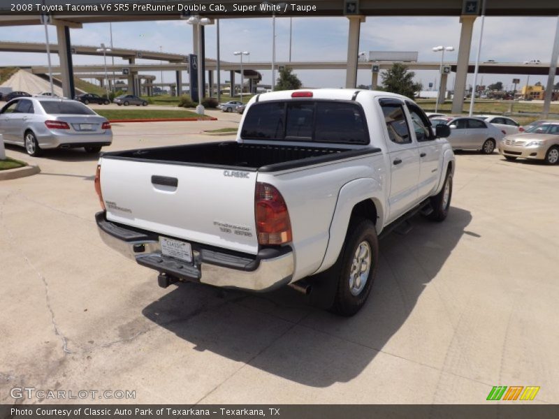 Super White / Taupe 2008 Toyota Tacoma V6 SR5 PreRunner Double Cab