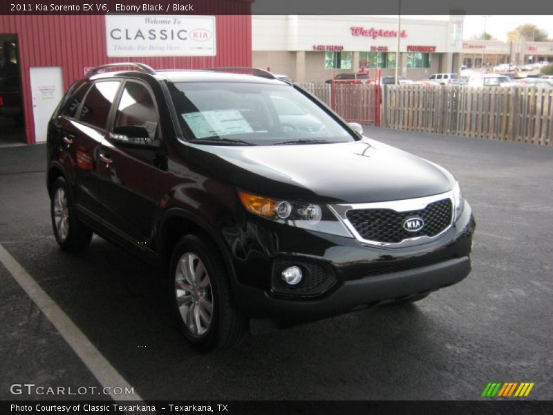 Ebony Black / Black 2011 Kia Sorento EX V6