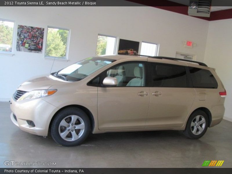 Sandy Beach Metallic / Bisque 2012 Toyota Sienna LE