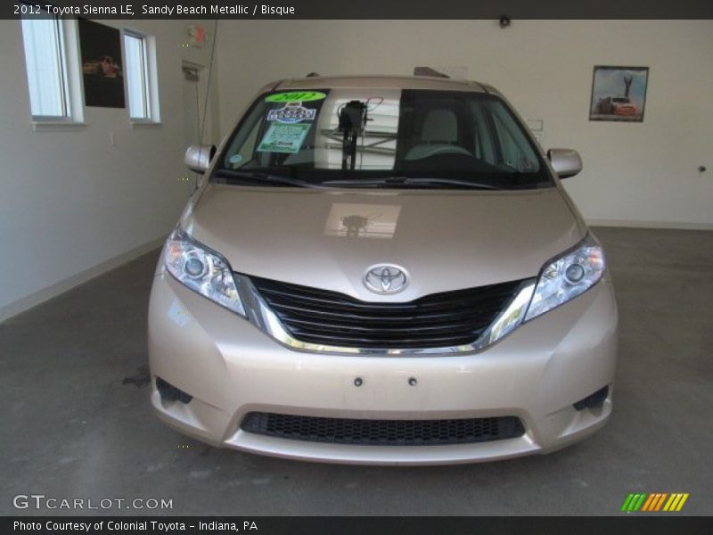 Sandy Beach Metallic / Bisque 2012 Toyota Sienna LE