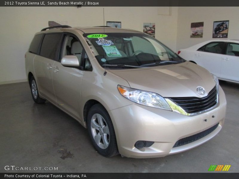 Sandy Beach Metallic / Bisque 2012 Toyota Sienna LE