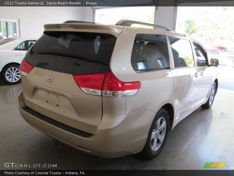 Sandy Beach Metallic / Bisque 2012 Toyota Sienna LE