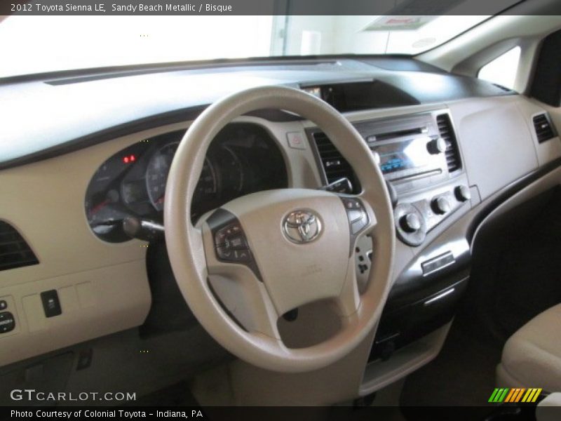 Sandy Beach Metallic / Bisque 2012 Toyota Sienna LE