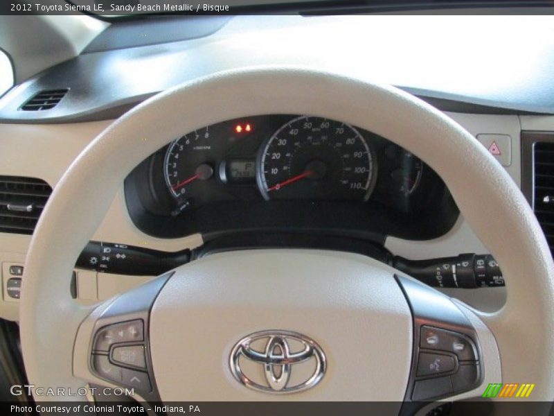 Sandy Beach Metallic / Bisque 2012 Toyota Sienna LE