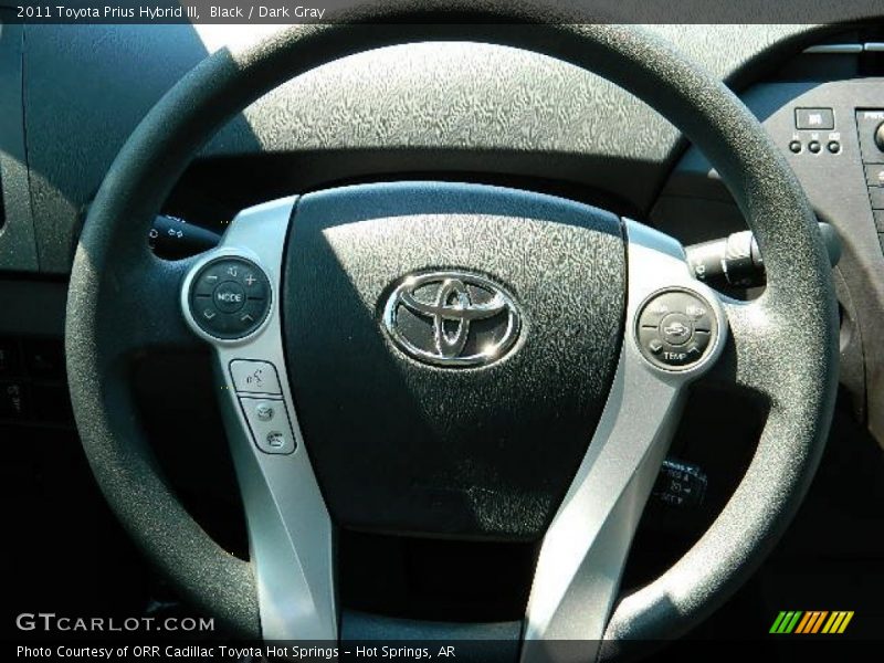 Black / Dark Gray 2011 Toyota Prius Hybrid III