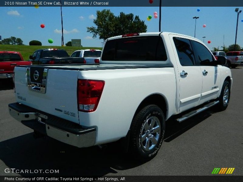 Blizzard White / Charcoal 2010 Nissan Titan SE Crew Cab