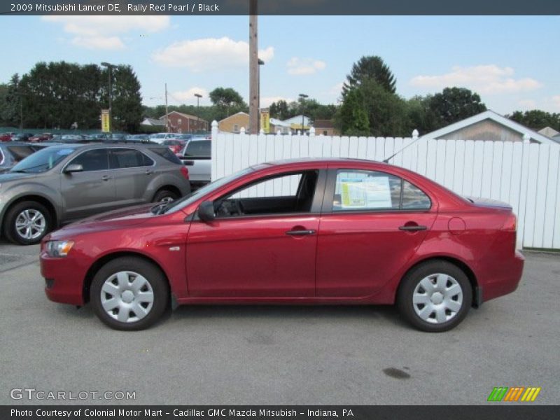 Rally Red Pearl / Black 2009 Mitsubishi Lancer DE