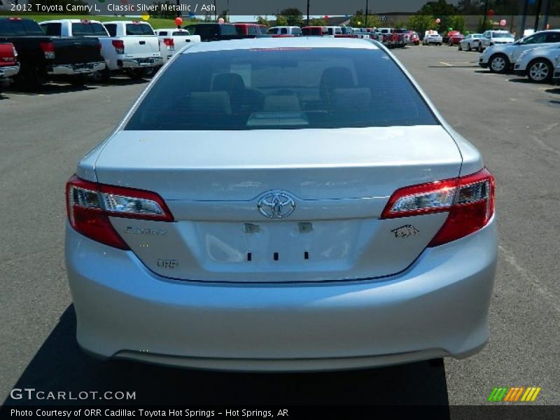 Classic Silver Metallic / Ash 2012 Toyota Camry L