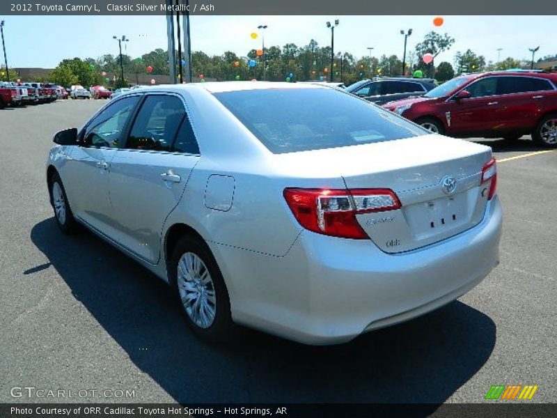 Classic Silver Metallic / Ash 2012 Toyota Camry L