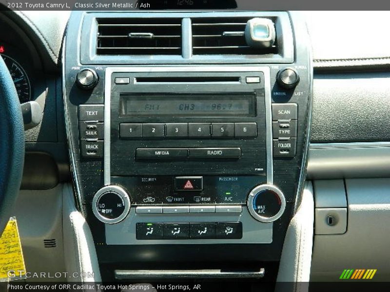 Classic Silver Metallic / Ash 2012 Toyota Camry L