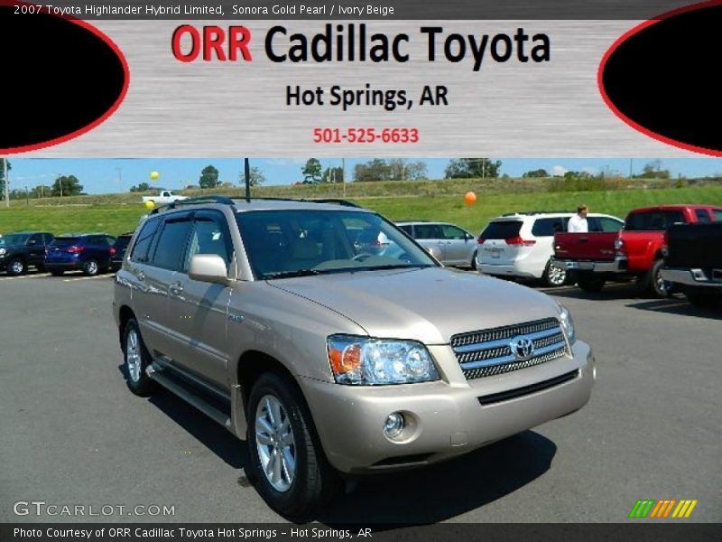 Sonora Gold Pearl / Ivory Beige 2007 Toyota Highlander Hybrid Limited