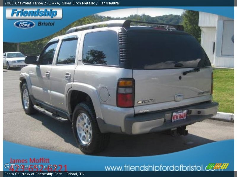Silver Birch Metallic / Tan/Neutral 2005 Chevrolet Tahoe Z71 4x4