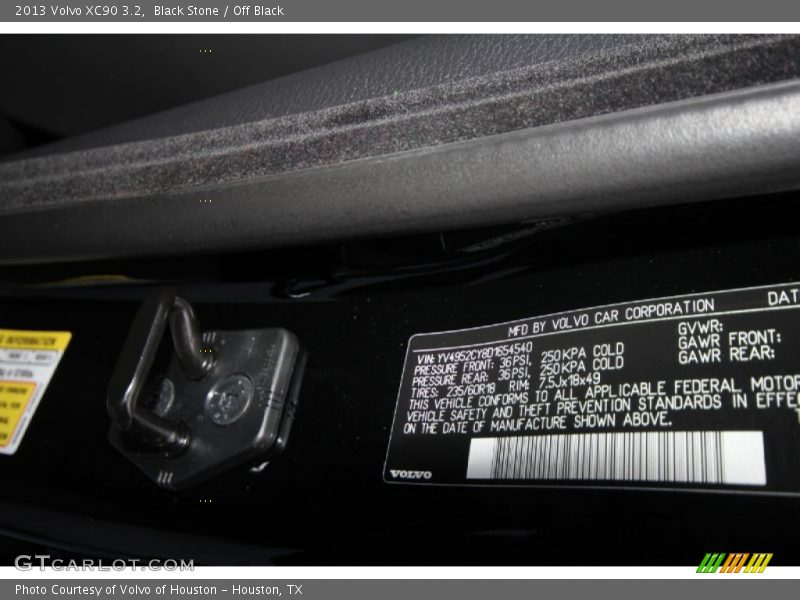 Black Stone / Off Black 2013 Volvo XC90 3.2