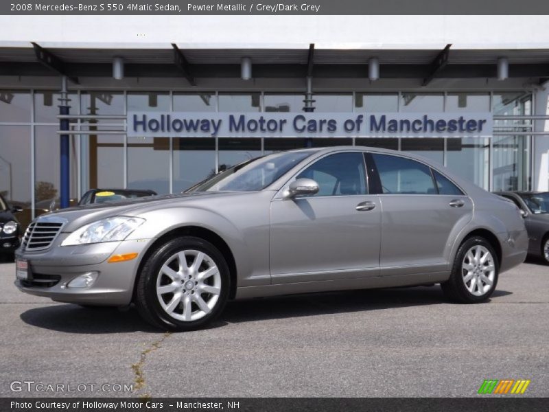 Pewter Metallic / Grey/Dark Grey 2008 Mercedes-Benz S 550 4Matic Sedan