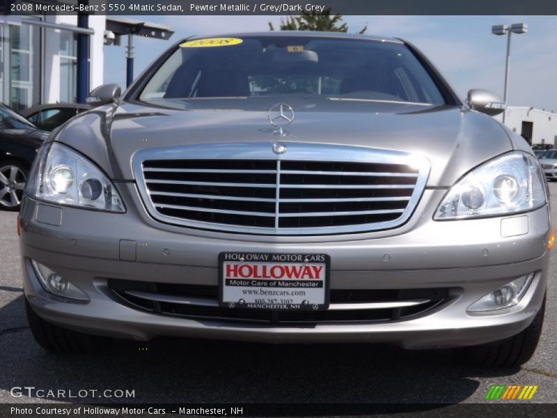 Pewter Metallic / Grey/Dark Grey 2008 Mercedes-Benz S 550 4Matic Sedan