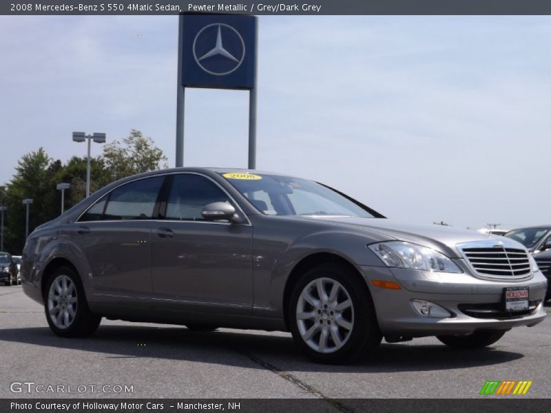 Pewter Metallic / Grey/Dark Grey 2008 Mercedes-Benz S 550 4Matic Sedan