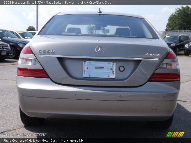 Pewter Metallic / Grey/Dark Grey 2008 Mercedes-Benz S 550 4Matic Sedan