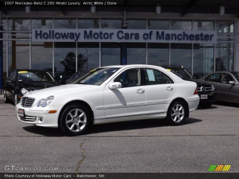 Arctic White / Stone 2007 Mercedes-Benz C 280 4Matic Luxury