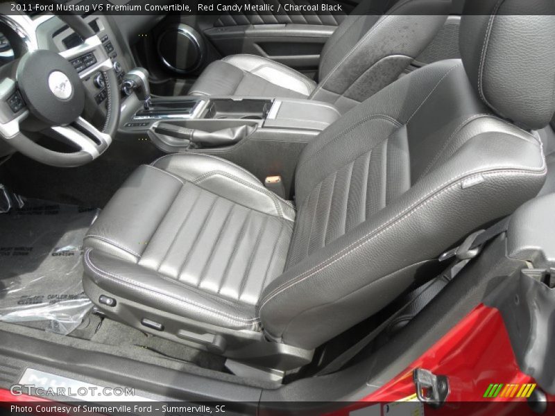 Red Candy Metallic / Charcoal Black 2011 Ford Mustang V6 Premium Convertible