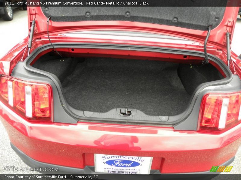 Red Candy Metallic / Charcoal Black 2011 Ford Mustang V6 Premium Convertible