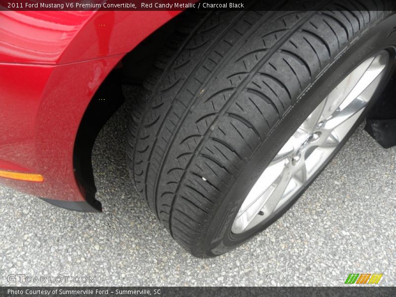 Red Candy Metallic / Charcoal Black 2011 Ford Mustang V6 Premium Convertible