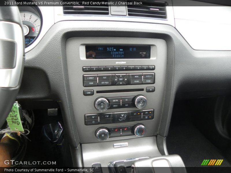 Controls of 2011 Mustang V6 Premium Convertible