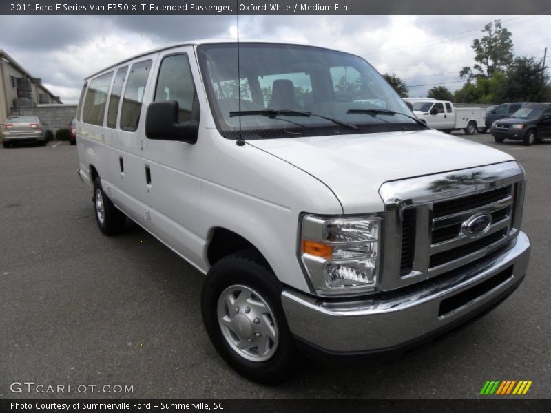 Oxford White / Medium Flint 2011 Ford E Series Van E350 XLT Extended Passenger
