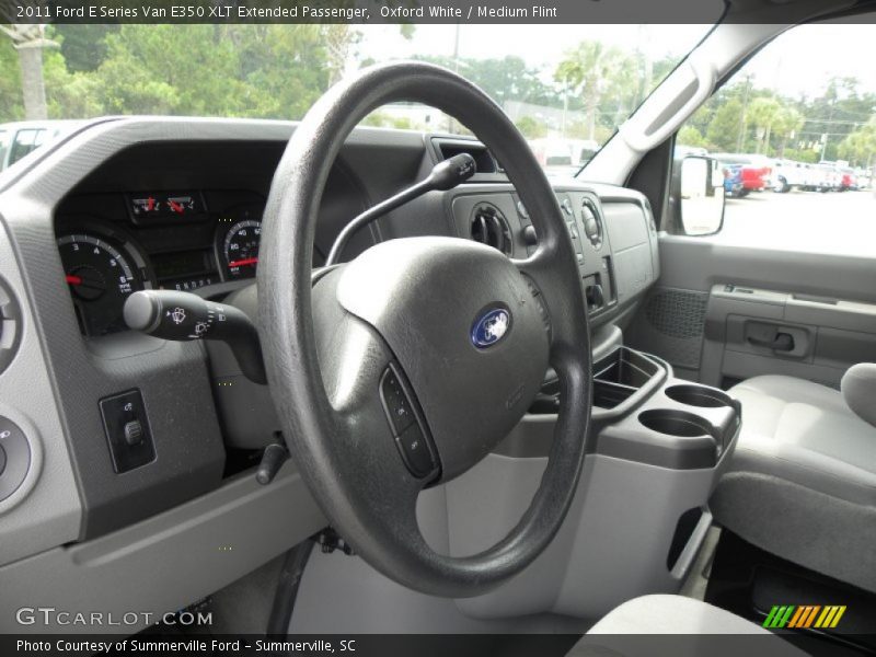 Oxford White / Medium Flint 2011 Ford E Series Van E350 XLT Extended Passenger