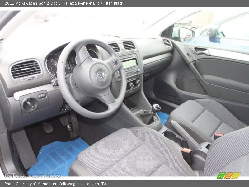 Reflex Silver Metallic / Titan Black 2012 Volkswagen Golf 2 Door