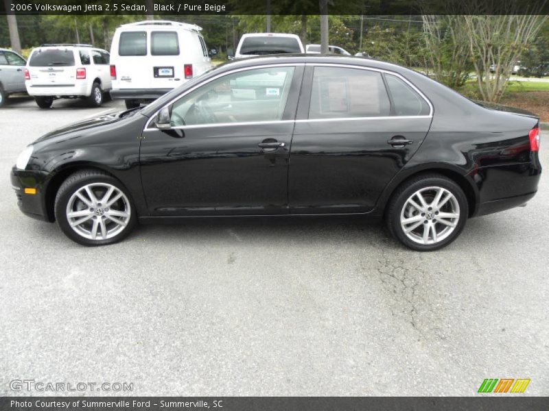 Black / Pure Beige 2006 Volkswagen Jetta 2.5 Sedan
